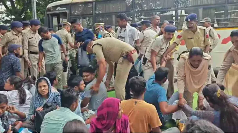 CG News SI Recruitment Candidates:गृहमंत्री के निवास के बाहर से हटाए गए एसआई भर्ती के अभ्यर्थी