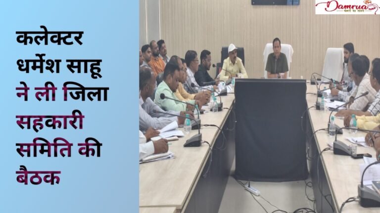 कलेक्टर धर्मेश साहू ने ली जिला सहकारी विकास समिति की बैठक
