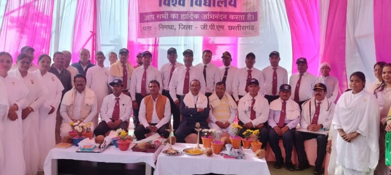 जीपीएम जिले के फौजी भाइयों का सम्मान समारोह. ब्रम्हकुमारी बहनो द्वारा