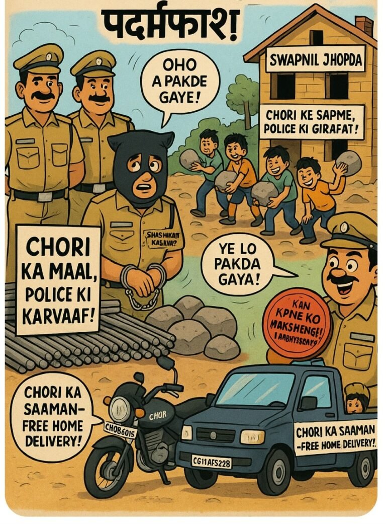 *🚨 पुलिस का “सरिया-स्टाइल” कारनामा: आरक्षक सहित चोर गिरोह का भव्य पर्दाफाश! 🚨*