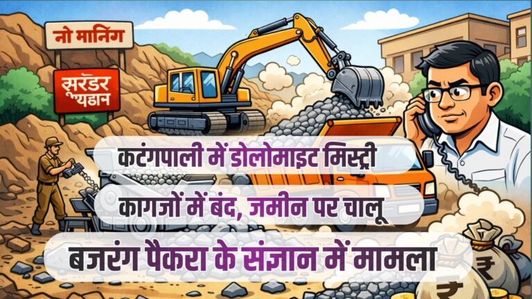 कटंगपाली में सरेंडर खदानों को लेकर गंभीर जानकारियां, डोलोमाइट से गिट्टी प्रोडक्शन की सूचनाएं